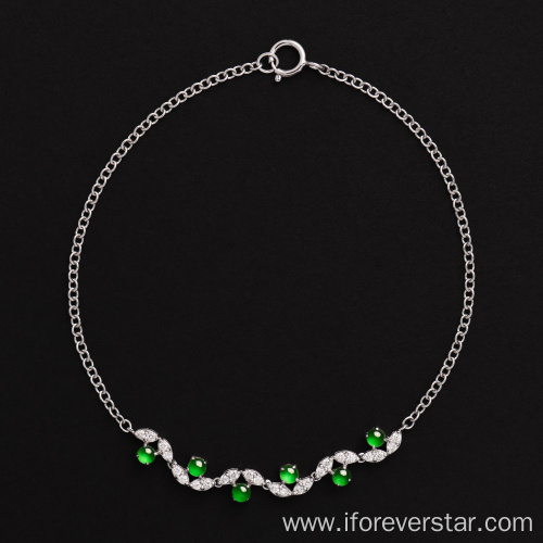 Women Natural Green Charm Jade Bangles